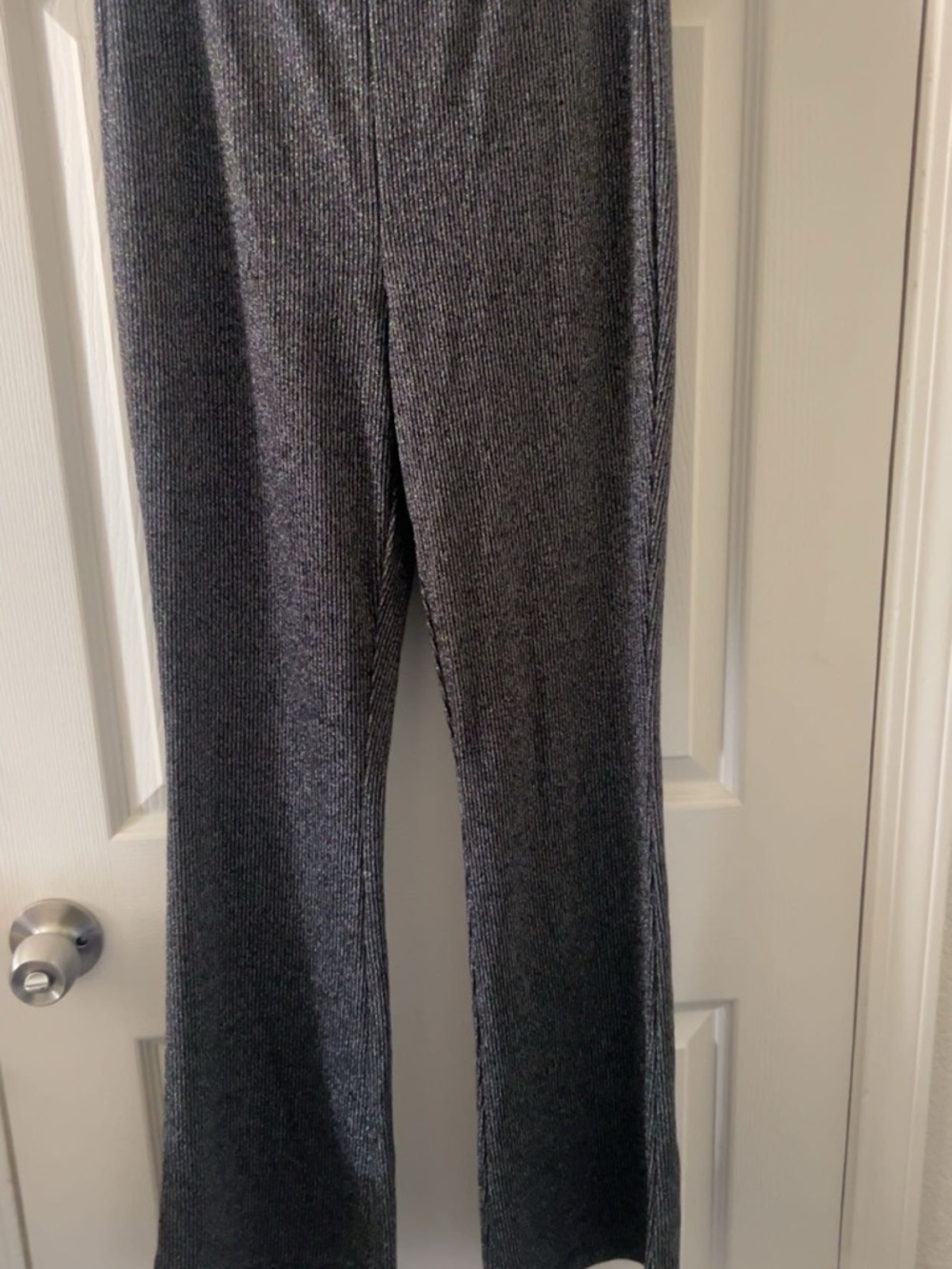 Old Navy Charcoal Ribbed Wide-Leg Knit Pants